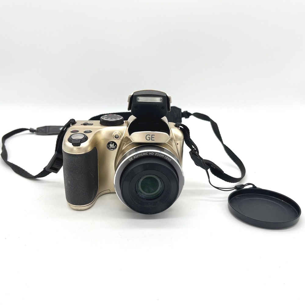 GE X450 Power Series Digital Camera 16MP 25x Zoom Gold with 8GB SD Card